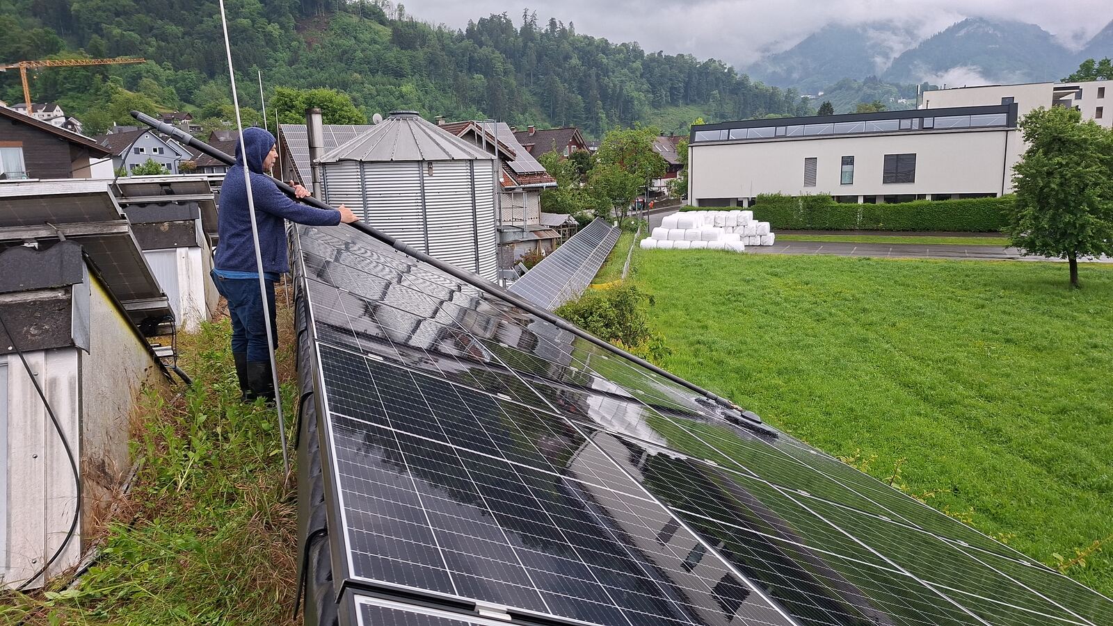 Cleaning of photovoltaic modules (cells) in Dornbirn, Vorarlberg, Austria